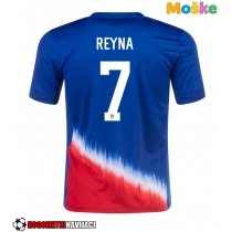 Moške Nogometnih dresov Združene Države Giovanni Reyna #7 Gostujoči Copa America 2024 Kratki rokavi